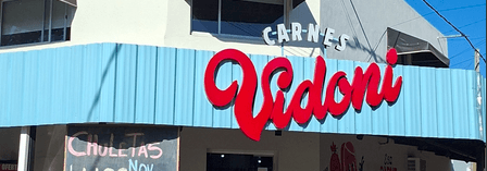 Frente del local de Carnes Vidoni
